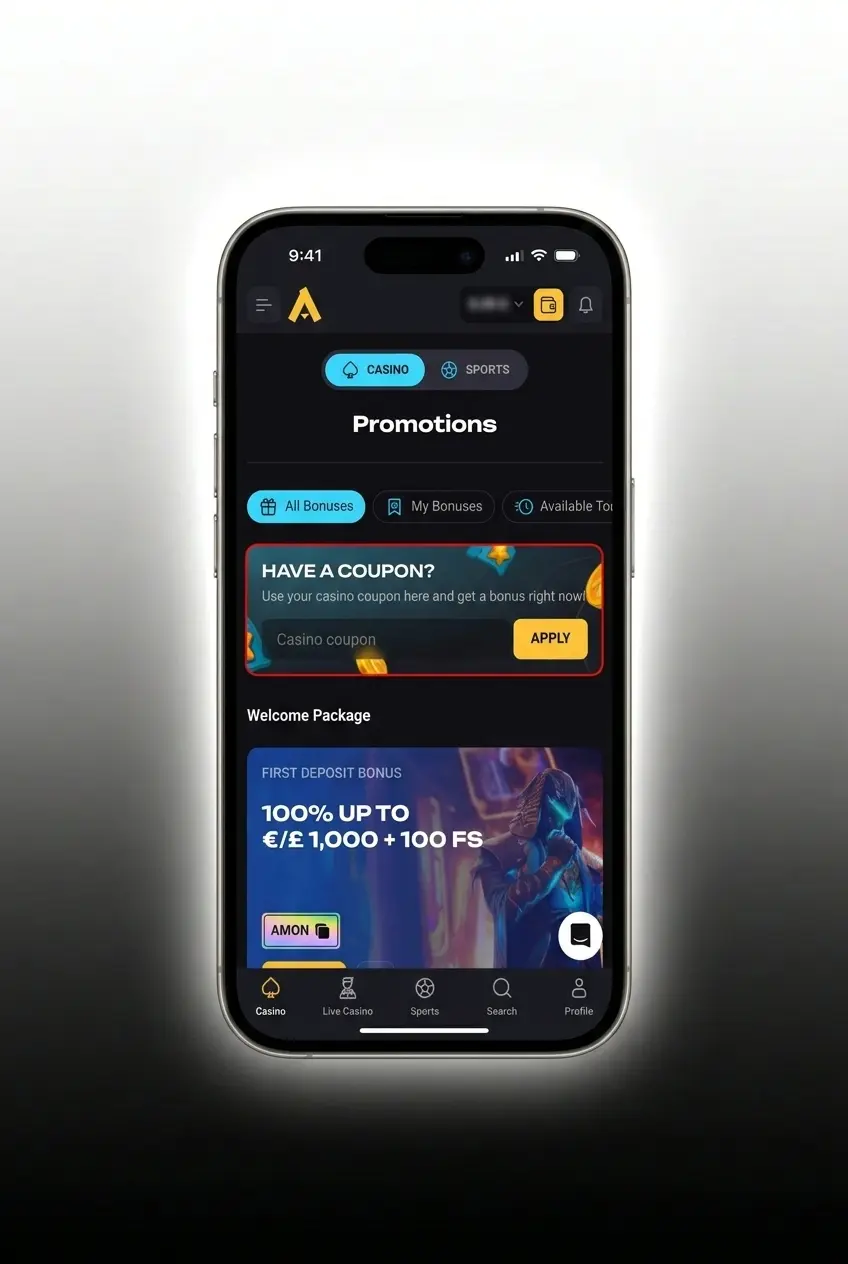 Step-by-step guide to claiming an Amonbet bonus in the UK, covering registration, deposit, promo code, and reward credit